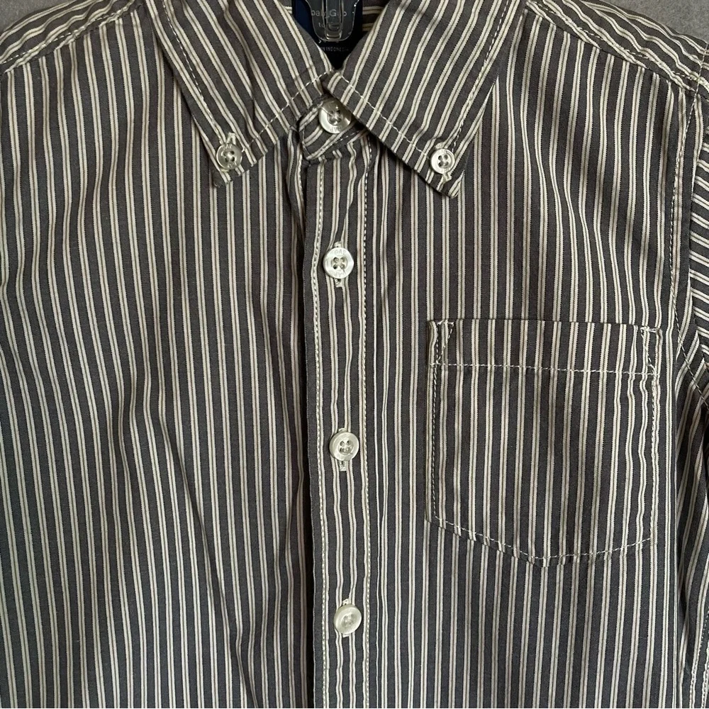 Baby Gap Boys Striped Long Sleeve Button-Up Shirt Size 5